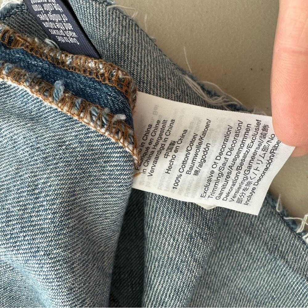 Madewell Rigid Denim A-Line Mini‎ Skirt Star Print 23 - Picture 6 of 8